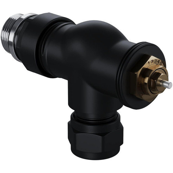 Вентиль термостатический осевой Royal Thermo Design Pro 15мм М30х1,5 RATVXO11215BL, чёрный - фото 3