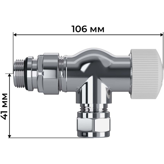 Вентиль термостатический осевой Royal Thermo Design Pro 15мм М30х1,5 RATVXO11215CH - фото 8