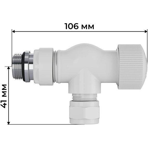 Вентиль термостатический осевой Royal Thermo Design Pro 15мм М30х1,5 RATVXO11215WH, белый - фото 8