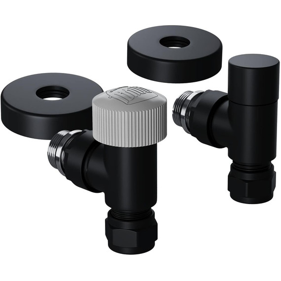 Вентиль термостатический угловой Royal Thermo Design Pro 15мм М30х1,5 RATVXU11215BL, чёрный - фото 2