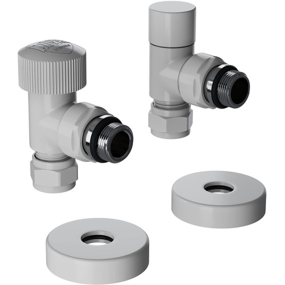 Вентиль термостатический угловой Royal Thermo Design Pro 15мм М30х1,5 RATVXU11215WH, белый - фото 