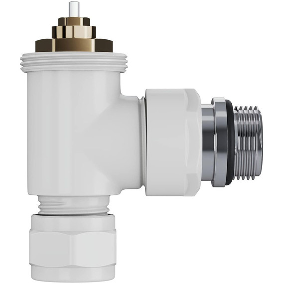 Вентиль термостатический угловой Royal Thermo Design Pro 15мм М30х1,5 RATVXU11215WH, белый - фото 5