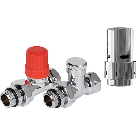 Вентиль термостатический прямой Royal Thermo Design 1/2" Click с термоголовкой RTE07.001 CH - фото 