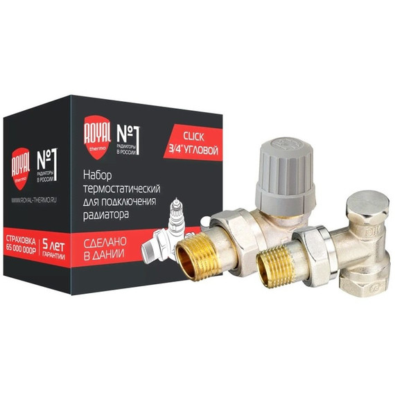 Вентиль термостатический угловой Royal Thermo 3/4 RTE 07.0010 - фото 2