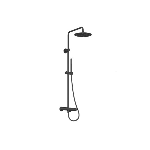 Душевая стойка с термостатом Ravak Spring SG 091.20BL X070558, чёрный матовый - фото 