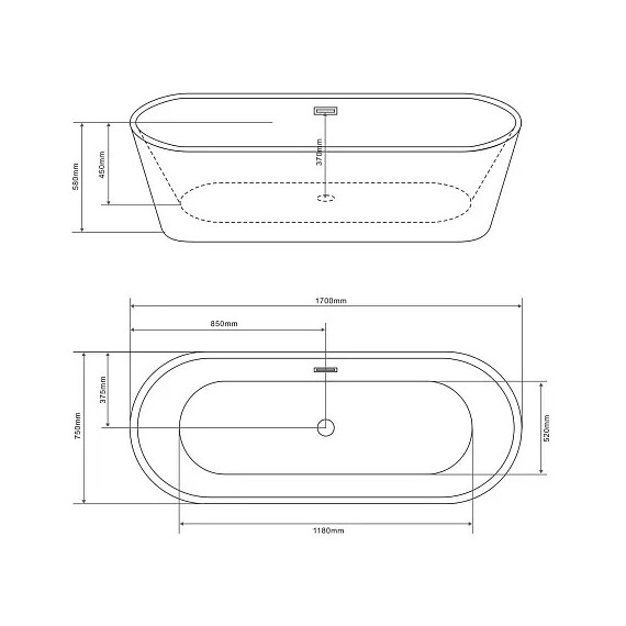 Ванна отдельностоящая Loranto 170х75 см CS-11-170 - фото 10