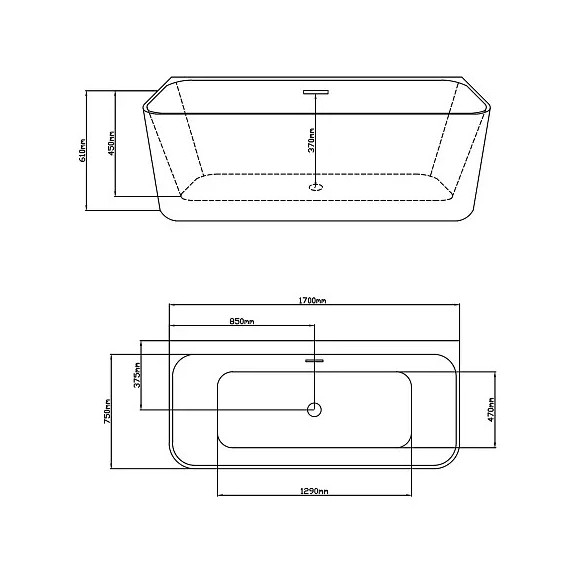 Ванна акриловая Loranto 170х75 см CS-12-170 - фото 9