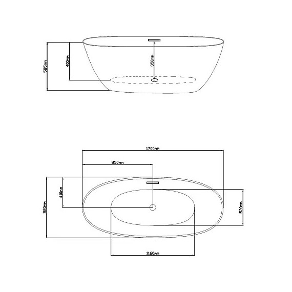 Ванна отдельностоящая Loranto 170х82 см CS-14-170 - фото 4