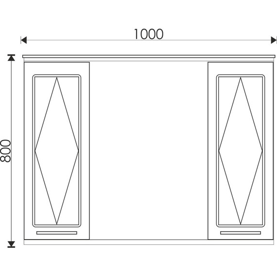 Зеркало-шкаф EvaGold Viktoria 100 см EG010011 - фото 4