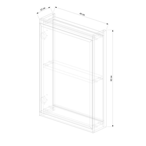 Зеркало-шкаф EvaGold Cleo 40 см EG010049 - фото 4