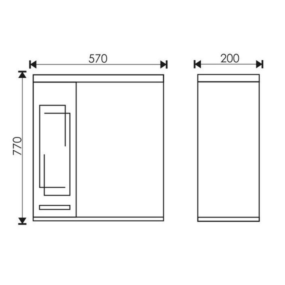 Зеркало-шкаф EvaGold Sevilla 57 см L EG010115 - фото 4