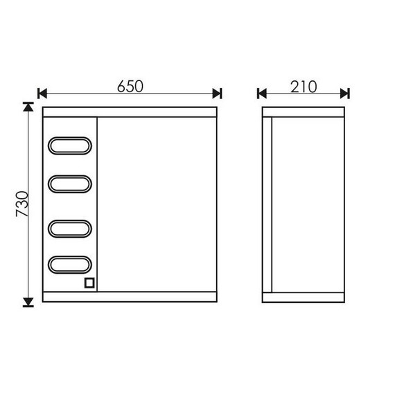 Зеркало-шкаф EvaGold Melania 65 см R EG010158 - фото 4