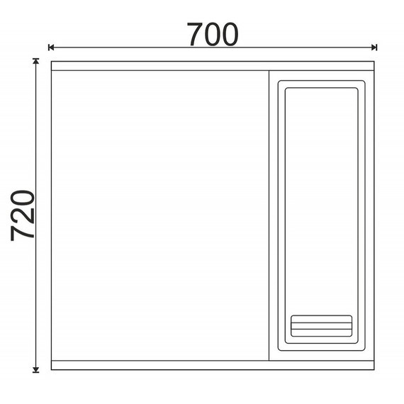 Зеркало-шкаф EvaGold Odri 70 см R EG010193 - фото 4