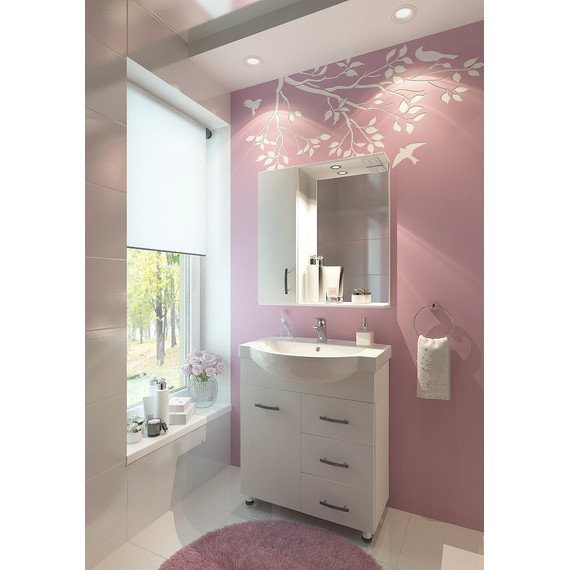 Зеркало-шкаф EvaGold Лотос 70 см L EG010198 - фото 2