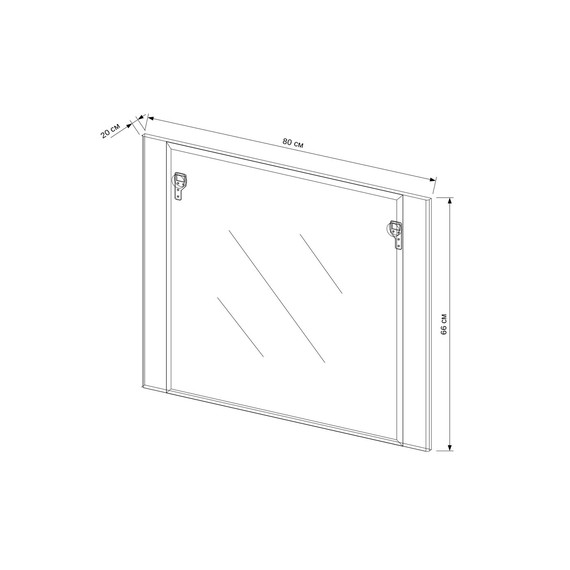 Зеркало EvaGold Catherine 80 см EG010240, белый камень - фото 5