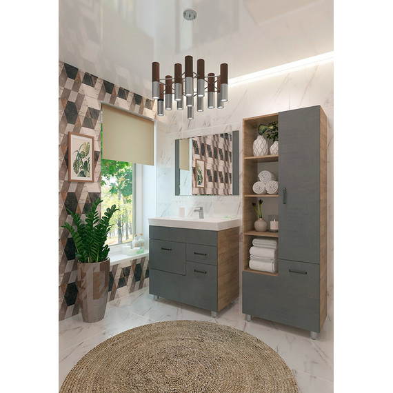 Зеркало EvaGold Catherine 80 см EG010243, серый камень - фото 3