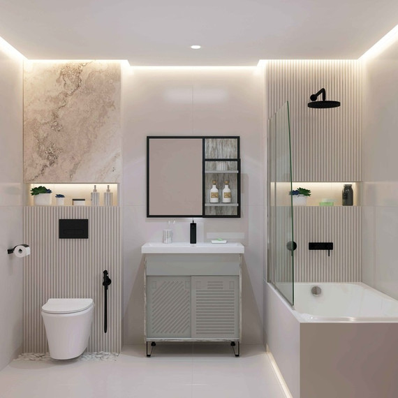 Зеркало EvaGold Geneva 80 см EG010245, артвуд темный - фото 4