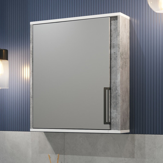 Зеркало-шкаф EvaGold Hunter 55 см EG010792, цемент светлый - фото 2