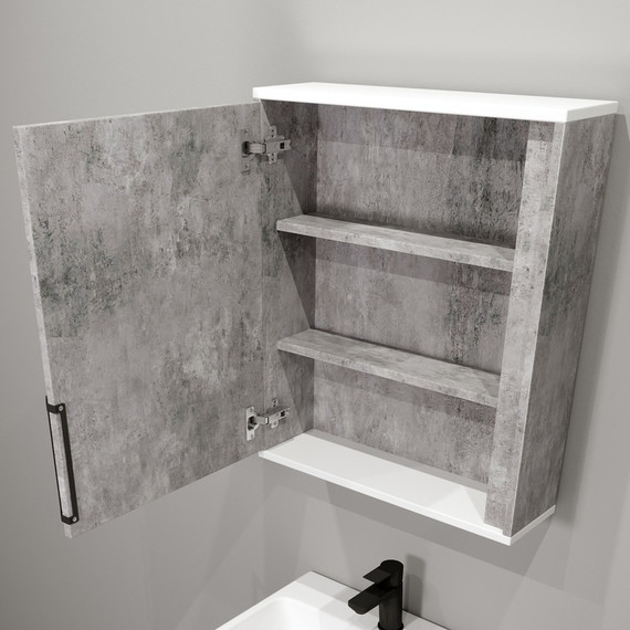 Зеркало-шкаф EvaGold Hunter 55 см EG010792, цемент светлый - фото 3