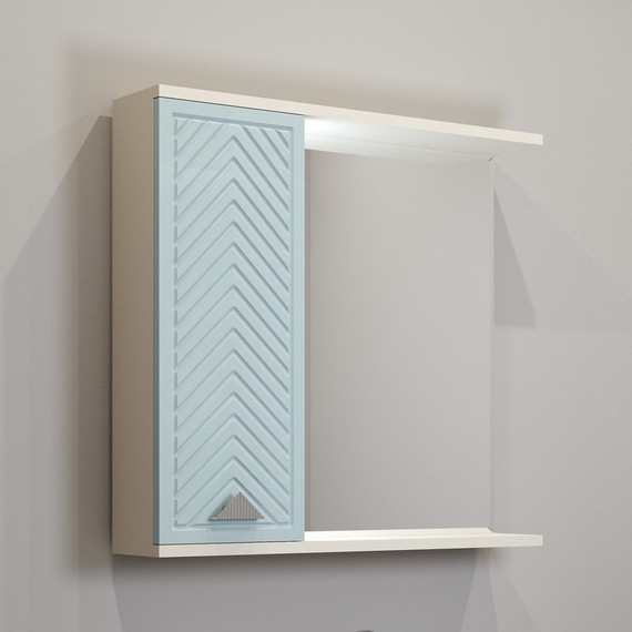 Зеркало-шкаф EvaGold Sky 72 см EG010850, индиго/кашемир - фото 2