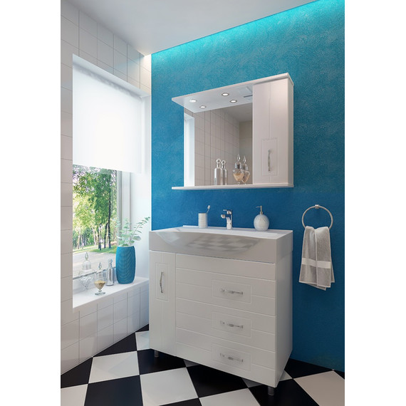 Зеркало-шкаф EvaGold Alegra 85 см R EG010282 - фото 2