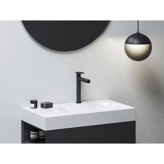 Смеситель для раковины высокий Ravak Spring SG 014.20BL X070543, чёрный матовый - фото 2