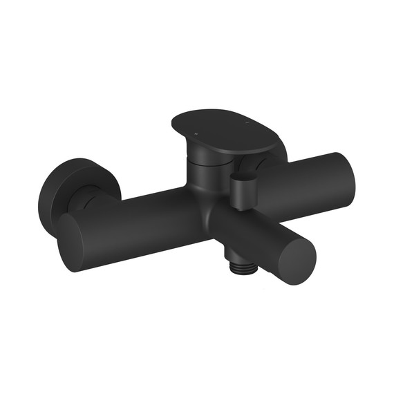 Смеситель для ванны Ravak Spring SG 022.20BL X070547, чёрный матовый - фото 