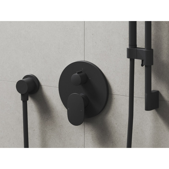 Смеситель для ванны Ravak Spring SG 065.20BL O2 X070552, чёрный матовый - фото 2