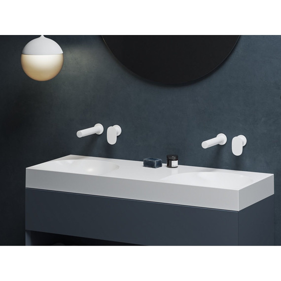 Смеситель для раковины настенный Ravak Spring SG 019.10WHM X070568, белый матовый - фото 4