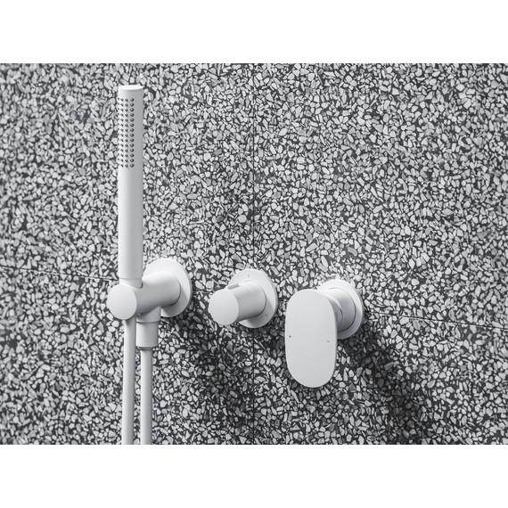 Смеситель для душа Ravak Spring SG 065.10WHM.O2+S X070575, белый матовый - фото 2