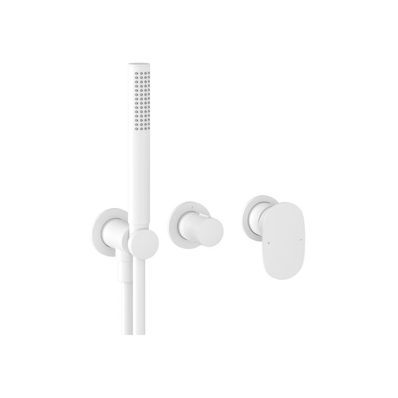 Смеситель для душа Ravak Spring SG 065.10WHM.O2+S X070575, белый матовый - фото 