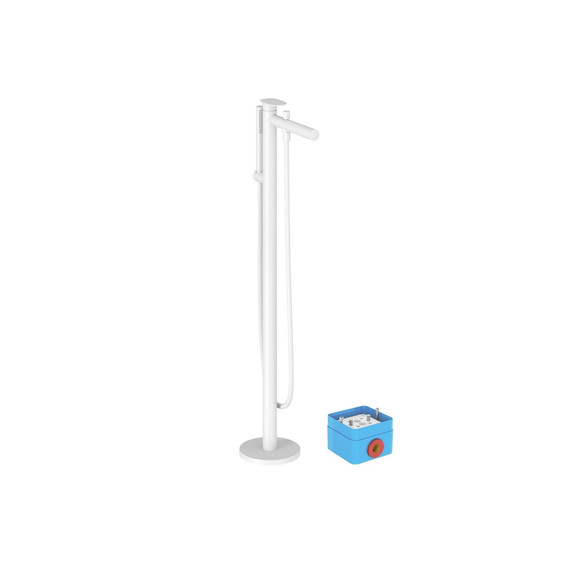 Смеситель для ванны Ravak Spring SG 080.10WHM X070578, белый матовый - фото 4