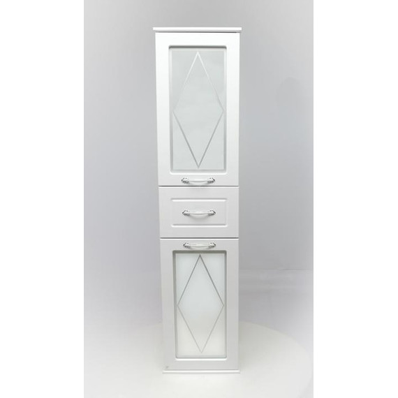 Пенал напольный EvaGold Viktoria 40 см EG010056, структурный белый - фото 