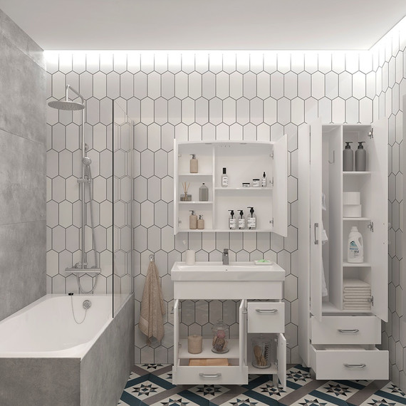 Пенал напольный EvaGold Cosmo 50 см EG010075 - фото 3