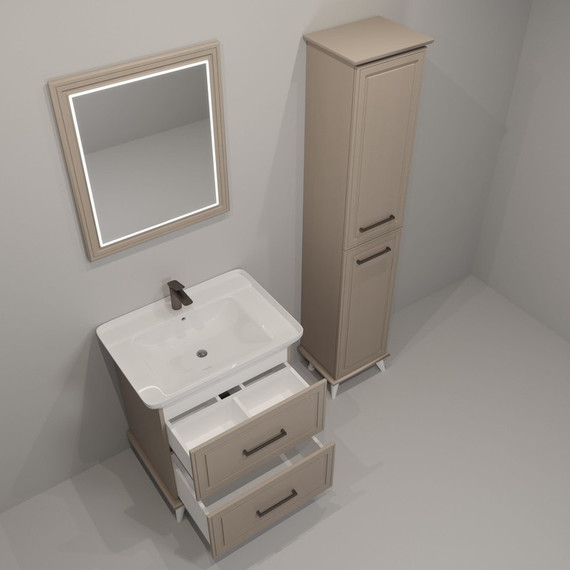 Пенал напольный EvaGold Michael 40 см EG010410, мокка мусс - фото 8