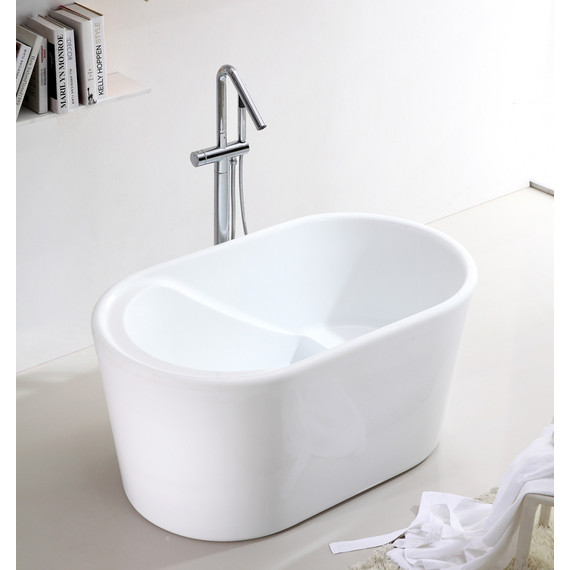 Ванна отдельностоящая сидячая Abber AB9277 130x75 см - фото 9