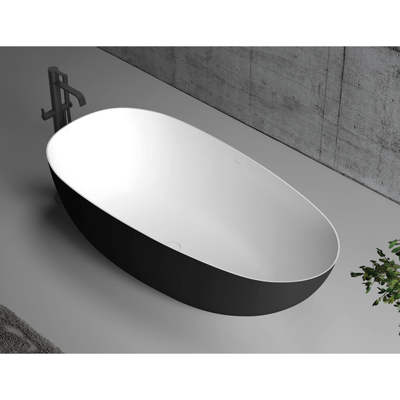 Ванна отдельностоящая Abber AB9211MB 170x80 см, черный матовый - фото 9