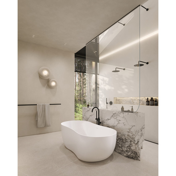 Ванна отдельностоящая Abber Stein 170x80 см AS9604, белый матовый - фото 10