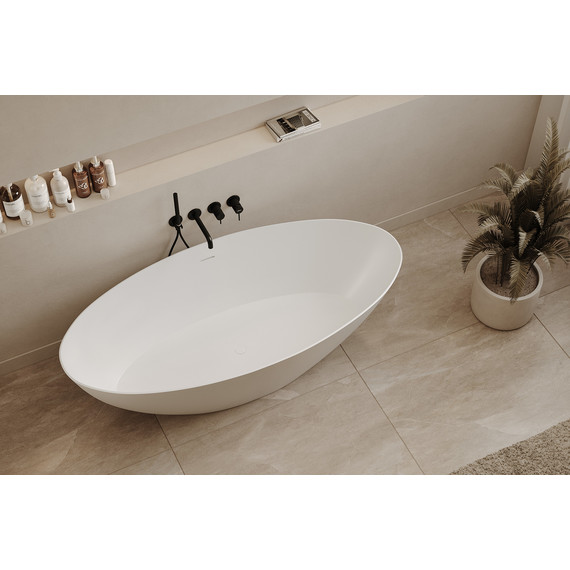 Ванна отдельностоящая Abber Stein 160x75 см AS9625-1.6, белый матовый, Размер - мм: 1600х750 - фото 10