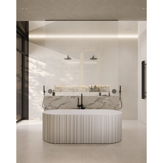 Ванна отдельностоящая Abber Stein 170x75 см AS9653, белый матовый - фото 11