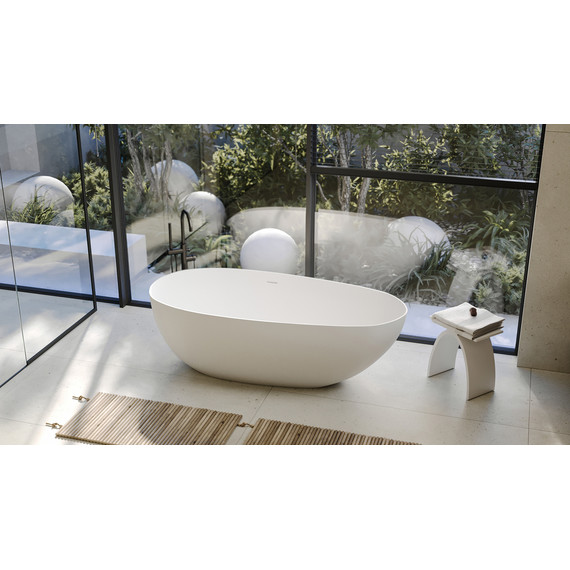 Ванна отдельностоящая Abber Stein 160x75 см AS9611-1.6, белый матовый, Размер - мм: 1600х750 - фото 9