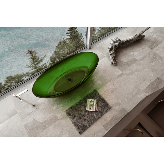 Ванна прозрачная Abber Kristall 180x85 см AT9702Emerald, зеленый - фото 4