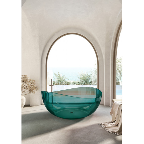 Ванна прозрачная Abber Kristall 150x150 см AT9705Aquamarin, бирюзовый - фото, картинка 2 Ванна прозрачная Abber Kristall 150x150 см AT9705Aquamarin, бирюзовый - фото 2