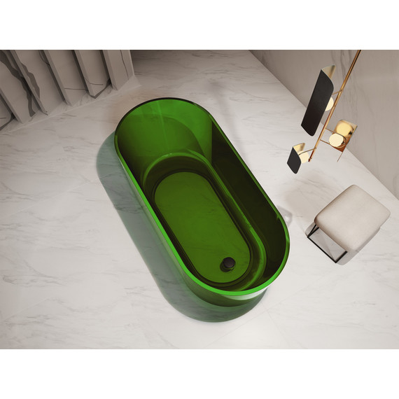 Ванна прозрачная Abber Kristall 170x80 см AT9706Emerald, зеленый - фото 4