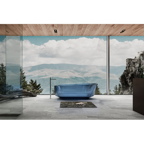 Ванна прозрачная Abber Kristall 170x80 см AT9706Saphir, синий - фото 2