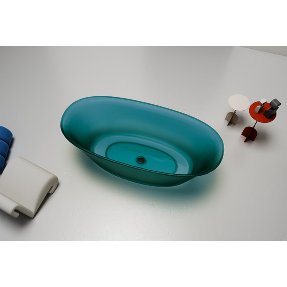 Ванна прозрачная Abber Kristall 170x75 см AT9707Aquamarin, бирюзовый - фото 3