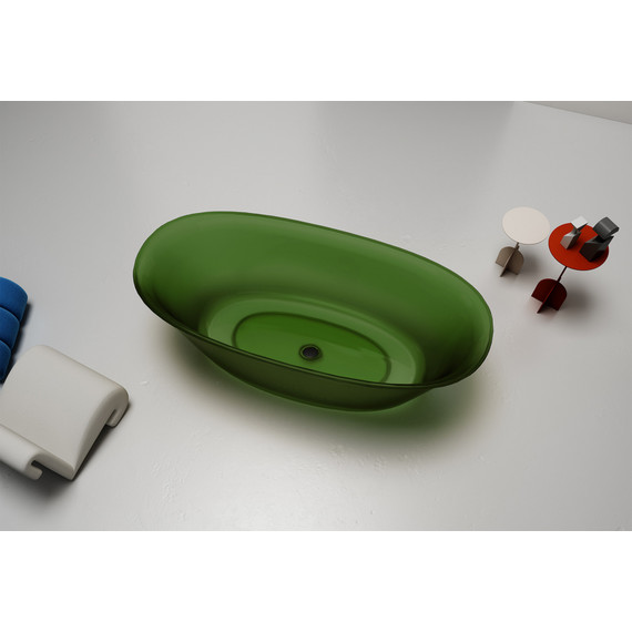 Ванна прозрачная Abber Kristall 170x75 см AT9707Emerald, зеленый - фото 3