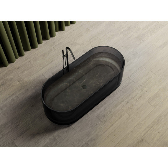 Ванна прозрачная Abber Kristall 170x75 см AT9708Onyx, чёрный - фото 4