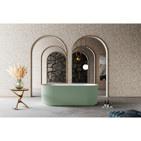 Ванна каменная Abber Stein 170x75 см AS9601MCG, зелёный матовый - фото 8