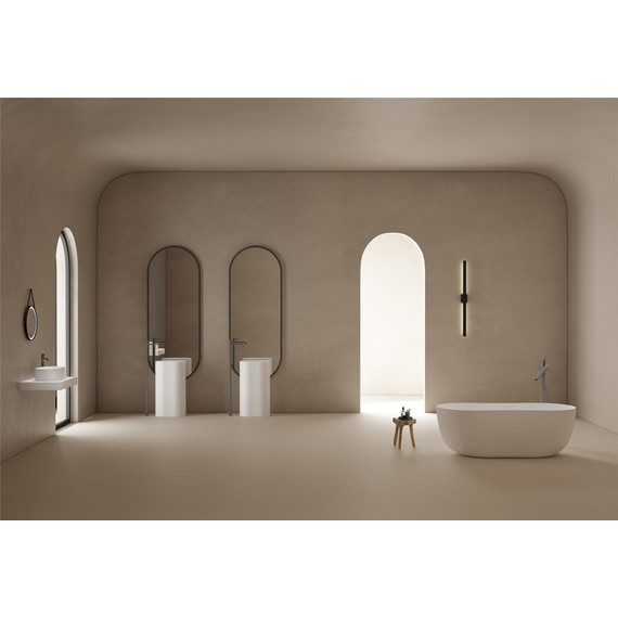 Ванна отдельностоящая Abber Stein 170x80 см AS9604, белый матовый - фото 8